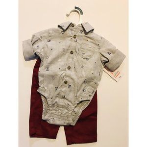 Carters Infant Baby Boy Polar Bear 2 Piece Cotton Pant Outfit Set 3 Months New